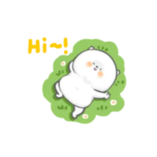 👋 Hi~! słodki, miś, cześć, powitanie, uroczy whatsapp sticker