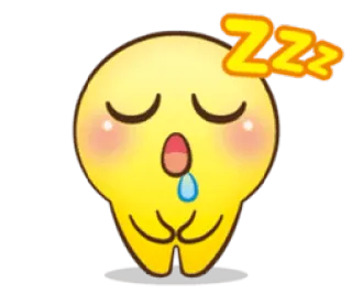 😴 ZZZ Emoji, Sen, Spać, Zmęczony, Kreskówka, zzz whatsapp sticker