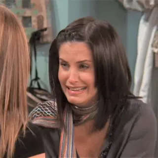 😭 Monica Geller Friends Monica, Geller, Friends, Courteney Cox, Televisão, Sitcom telegram sticker