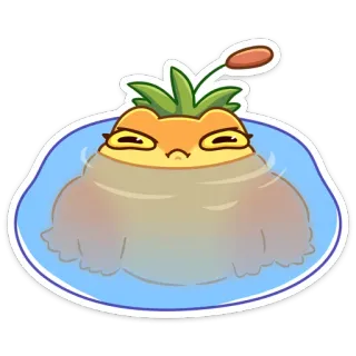 😡 sticker, dessin animé, personnage, eau, plante whatsapp sticker