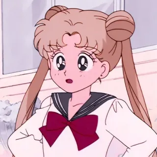 🤨 Sailor Chibi Moon Sailor Moon anime, manga, sailor moon, sailor chibi moon, cute, kawaii telegram sticker
