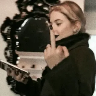 ✨ средний палец, грубый, жест, оскорбительный, женщина telegram sticker