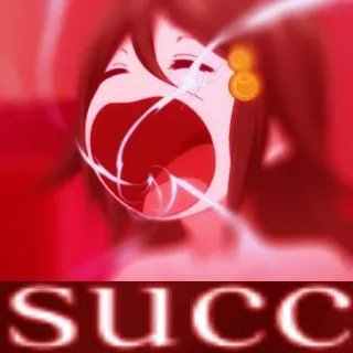 😝 succ Аниме, Мем, Сосать, Мультфильм telegram sticker