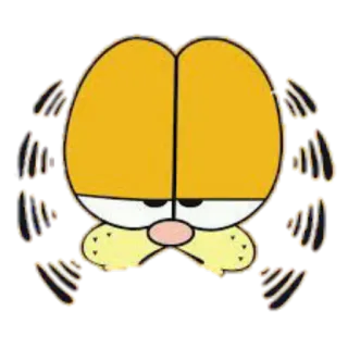 🙄 Garfield desenho animado, gato, meme, dedo do meio telegram sticker