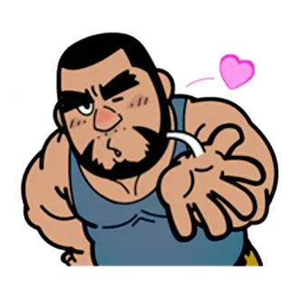 😘 desenho animado, homem, personagem, amor, coração, piscadela, arte digital telegram sticker