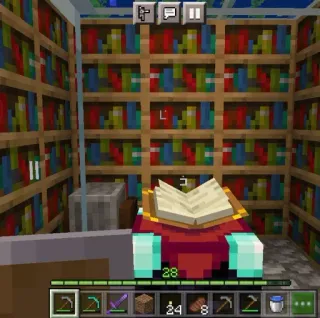 📚 Minecraft Minecraft, video game, rak buku, meja enchant telegram sticker