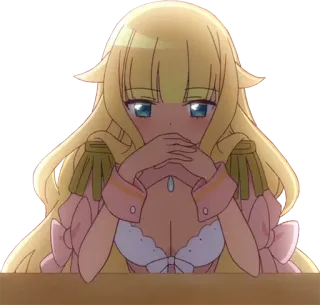 🧡 Anime, Dziewczyna, Blondynka, Słodkie, Kawaii, Księżniczka, Postać telegram sticker