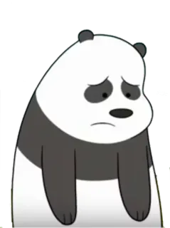 😟 Panda We Bare Bears パンダ, クマ, 悲しい, 漫画, 動物 telegram sticker
