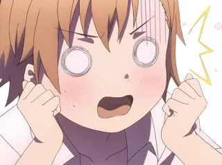 😧 anime, impactado, sorprendido, dibujos animados, expresión, exclamación telegram sticker
