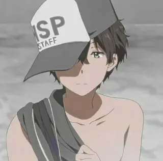 🖤 STAFF Anime, Junge, Hut, Stab, Cartoon, Charakter telegram sticker