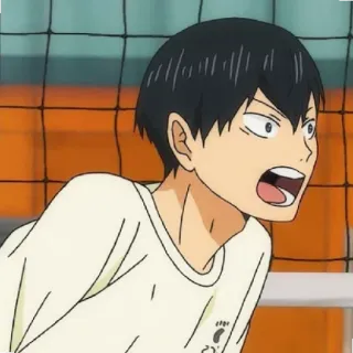 ⚫ Kageyama Tobio Haikyuu!! Аниме, Haikyuu, Кагеяма Тобио, Волейбол, Спорт, Персонаж, Мультфильм telegram sticker