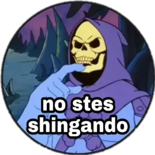 🙂 Skeletor Masters of the Universe no stes shingando Cartone animato, Cattivo, Skeletor, Offensivo, Imprecazione telegram sticker