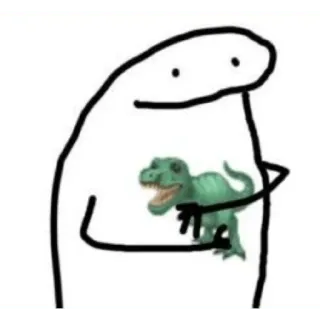 😀 卡通, 恐龙, Florkofcows, 表情包, 火柴人, 玩具 telegram sticker