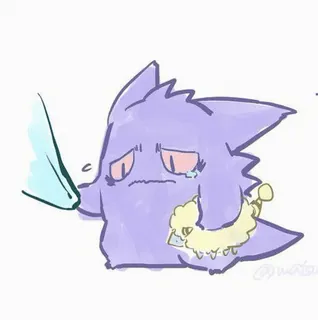 😢 Gengar Pokemon whatsapp sticker