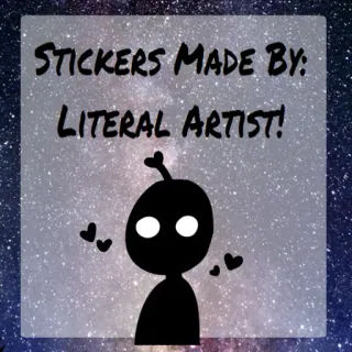 🖍 STICKERS MADE BY: LITERAL ARTIST! naklejka, artysta, dosłowny artysta, galaktyka telegram sticker