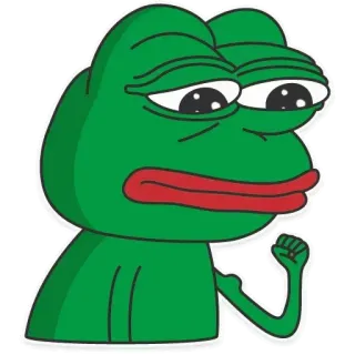 💪 Pepe the Frog Pepe, rana, meme, meme de internet, triste, internet telegram sticker