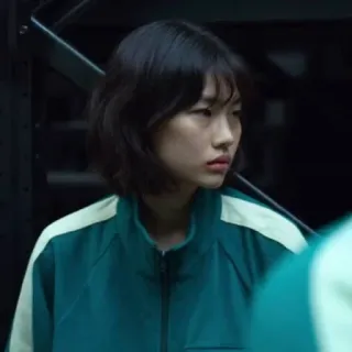 😐 鱿鱼游戏, 郑好娟, 067号玩家, 韩剧, 女演员 telegram sticker