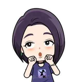 😯 mayctoid anime, chibi, cute, girl telegram sticker