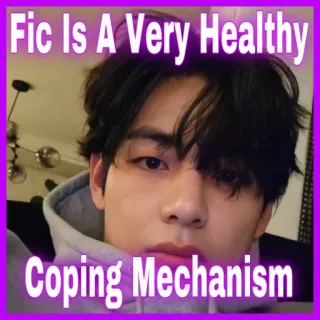 📖 Fic Is A Very Healthy Coping Mechanism adaptation, fanfiction, sain, mécanisme, écriture telegram sticker