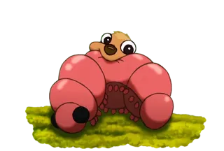 🐛 animal, worm, cute, cartoon whatsapp sticker