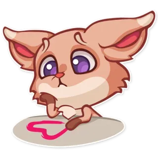 😞 cat, animal, cartoon, cute, heart, drawing, love telegram sticker