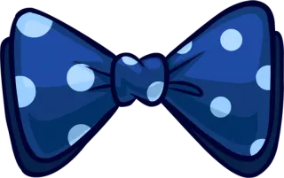 ✨ bow tie, clothing accessory, fashion, blue, polka dots telegram sticker