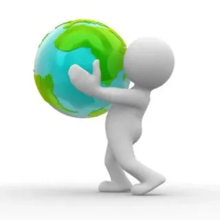🌍 earth, globe, burden, world, person, carrying telegram sticker