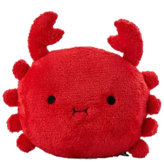 🦀 granchio, rosso, peluche, carino, animale, creatura marina telegram sticker