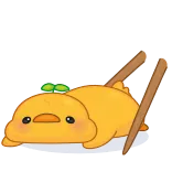 🤩 canard, mignon, animal, dessin animé, jaune, poussin telegram sticker