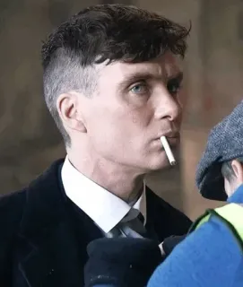 🌵 Thomas Shelby Peaky Blinders peaky blinders, cillian murphy, rokok, thomas shelby, gangster, 1920-an telegram sticker