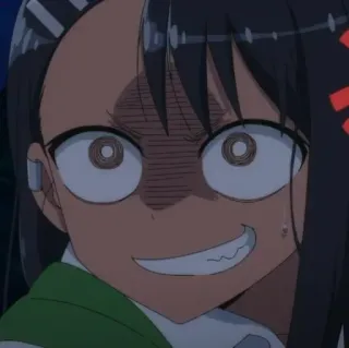 😏 Nagatoro Don't Toy with Me, Miss Nagatoro 애니메이션, 나가토로, 만화, 표정, 얼굴, 캐릭터 telegram sticker