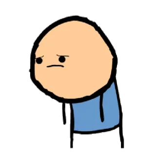 ☹️ 伤心, Cyanide and Happiness, 火柴人, 忧郁, 卡通, 情绪化 whatsapp sticker