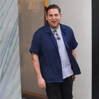 💡 Jonah Hill актер, знаменитость, кэжуал, мужская одежда, синяя рубашка telegram sticker