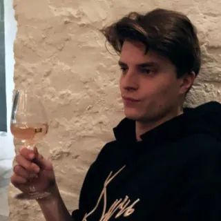 🍷 mann, wein, glas, person, getränk, hoodie telegram sticker