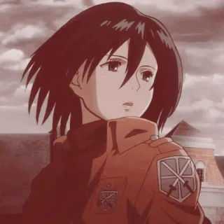 💗 Mikasa Ackerman Attack on Titan Mikasa, Anime, Attack on Titan, Weiblicher Charakter, AOT telegram sticker
