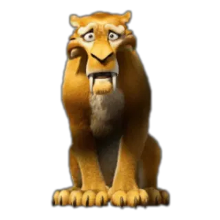 😟 Diego Ice Age animasi, kartun, harimau, mamalia, sedih telegram sticker