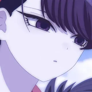 ☂️ Komi Shouko Komi Can't Communicate Anime, Komi-san no puede comunicarse, Komi Shouko, Linda, Chica, Manga telegram sticker