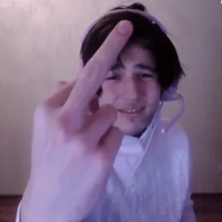 🖕 doigt d'honneur, geste obscène, personne, portrait telegram sticker