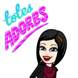😍 totes ADORBS mono, adorable, súper adorable, Bitmoji, dibujos animados whatsapp sticker