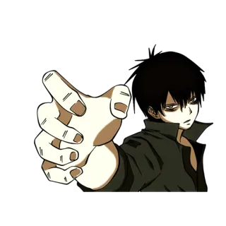 😠 anime, character, man, pointing telegram sticker