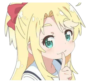 😘 Anime, Chica, Linda, Dibujos animados, Personaje, Rubia, Kawaii telegram sticker