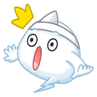 😲 만화, 유령, 왕관, 귀여운, 웃긴, 스티커 telegram sticker