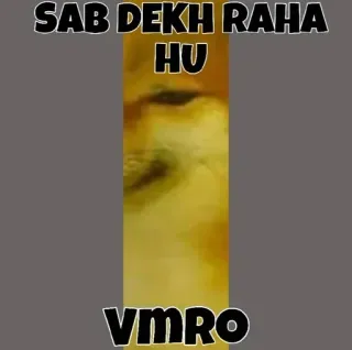😜 SAB DEKH RAHA HU
VmRO Meme, Pies, Śmieszne telegram sticker
