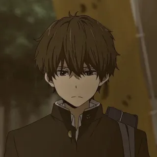 🥢 Anime, Ragazzo, Uniforme scolastica, Hyouka, Personaggio, Manga telegram sticker