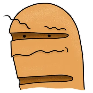 😐 Cartoon, Personage, Sticker, Grappig, Blob telegram sticker