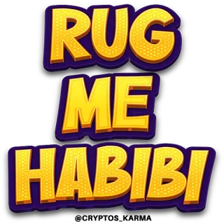 🤌 RUG ME HABIBI tappeto, habibi, slang, umorismo, divertente, testo telegram sticker