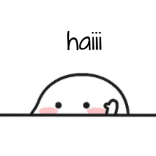 🙌 schattig, piepen, kawaii, blozen, minimalistisch telegram sticker
