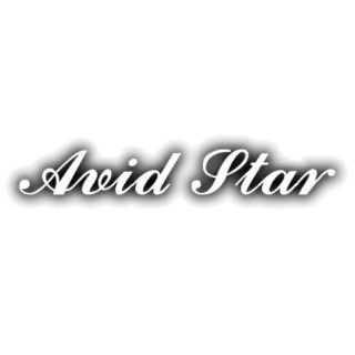 💬 Avid Star звезда, заядлый, текст, логотип, этикетка telegram sticker