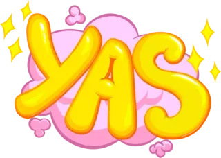✨ YAS yas, celebration, excited, affirmative, yes, agreement telegram sticker