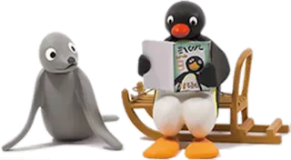 📰 Pingu Pingu, foca, pingüino, dibujos animados, animación con plastilina whatsapp sticker